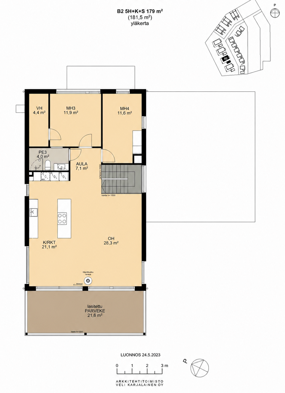 5h+k+s, 179m2 YLÄKERTA